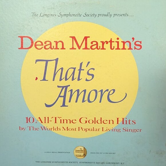 Capitol Other - Dean Martin That's Amore 10 All-time Golden Hits LP VTG Vinyl Album Record 1973